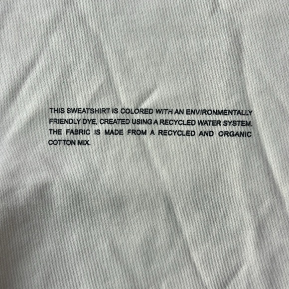 Pangaia Sweatshirt White 365 Heavyweight Sweatshirt Crew Neck Size Small Cotton - Picture 4 of 16